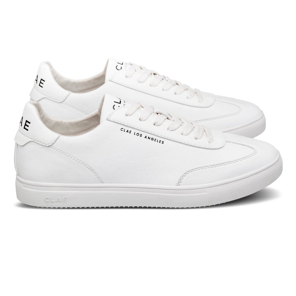 CLAE DEANE VEGAN Shoes Mens USA046-K73 In Triple White Vegan